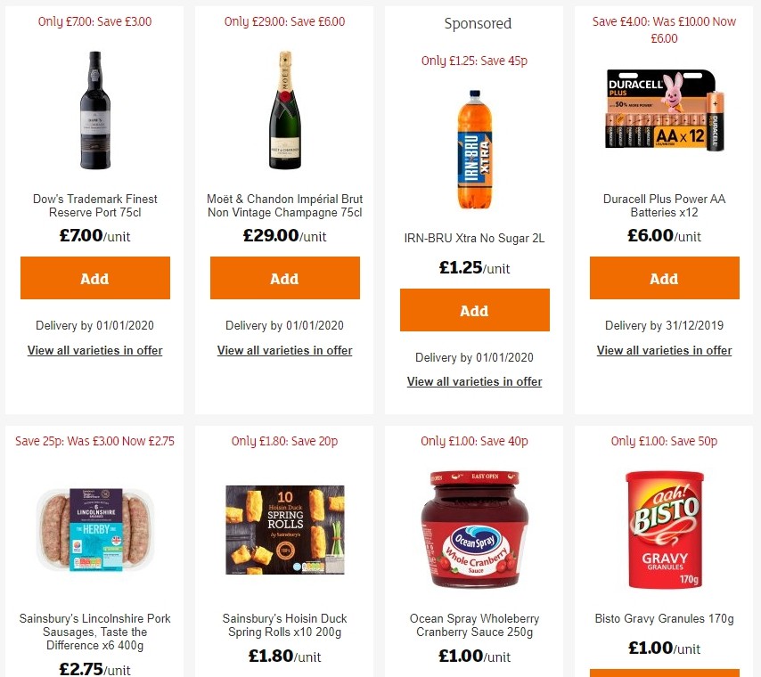 Sainsbury's Offers from 13 December