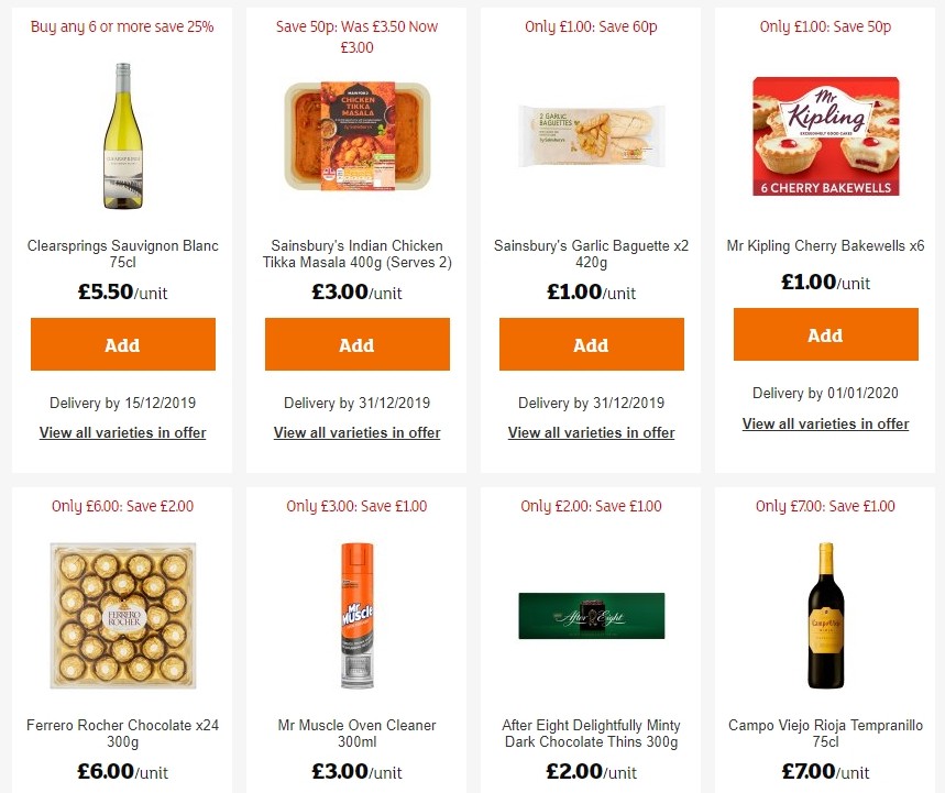 Sainsbury's Offers from 13 December