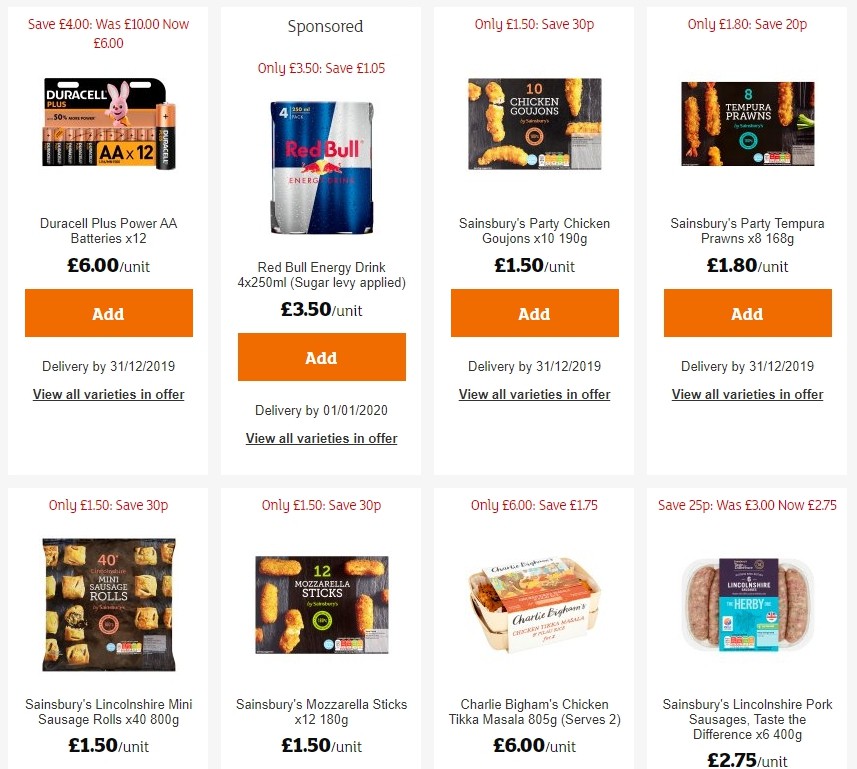 Sainsbury's Offers from 20 December