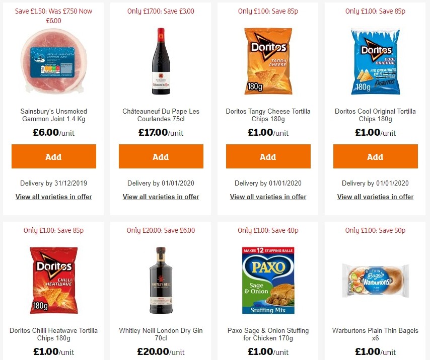 Sainsbury's Offers from 27 December