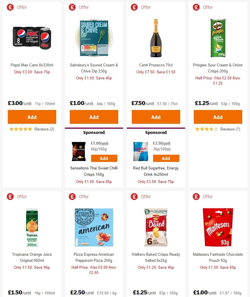 Sainsbury's Offers from 27 December