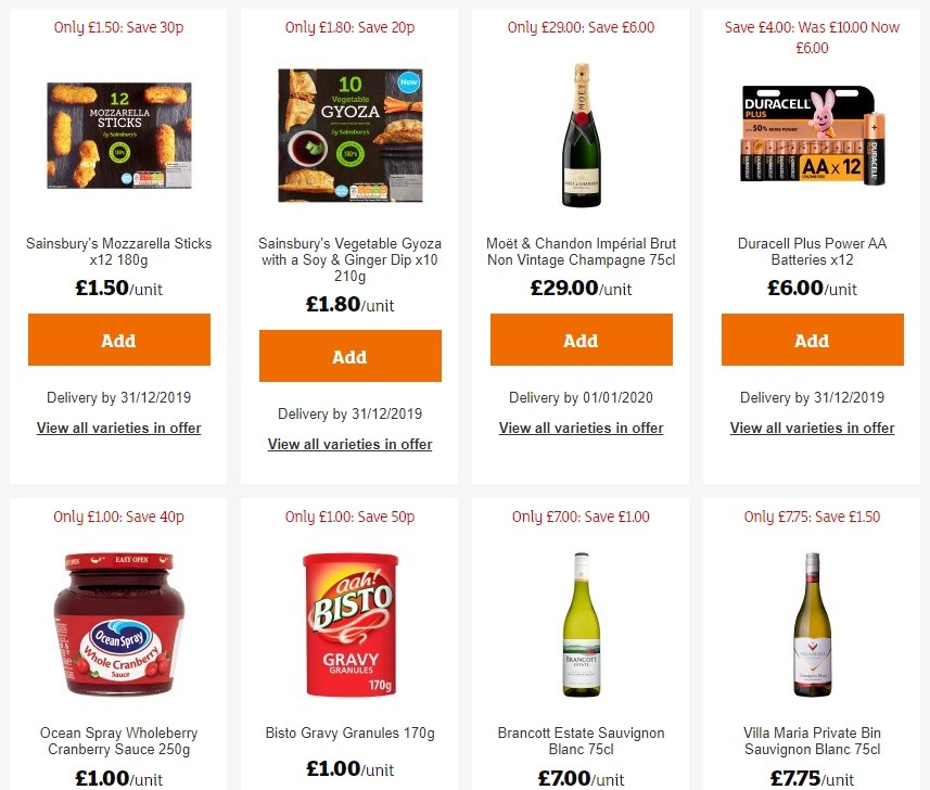 Sainsbury's Offers from 27 December