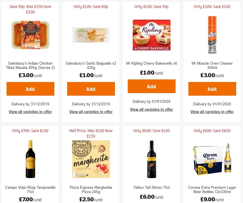 Sainsbury's Offers from 27 December