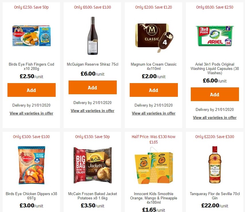 Sainsbury's Offers from 3 January