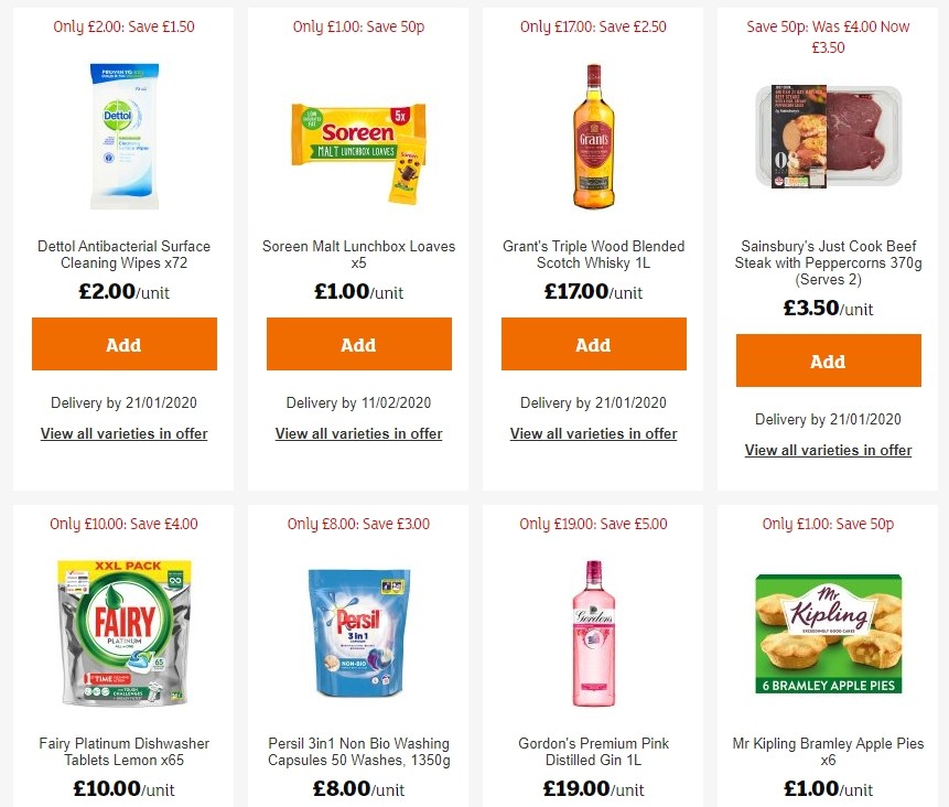 Sainsbury's Offers from 3 January