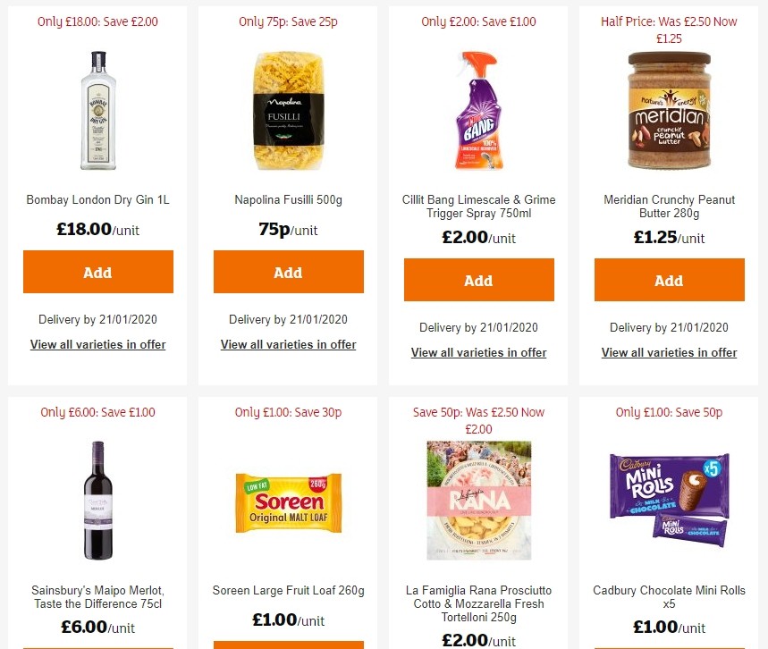 Sainsbury's Offers from 3 January