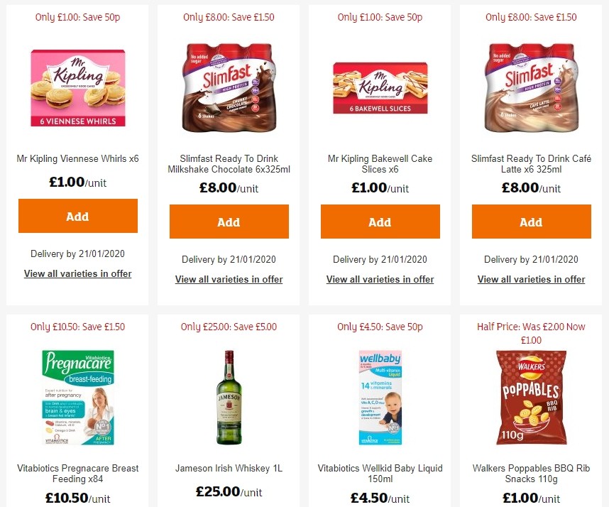 Sainsbury's Offers from 3 January