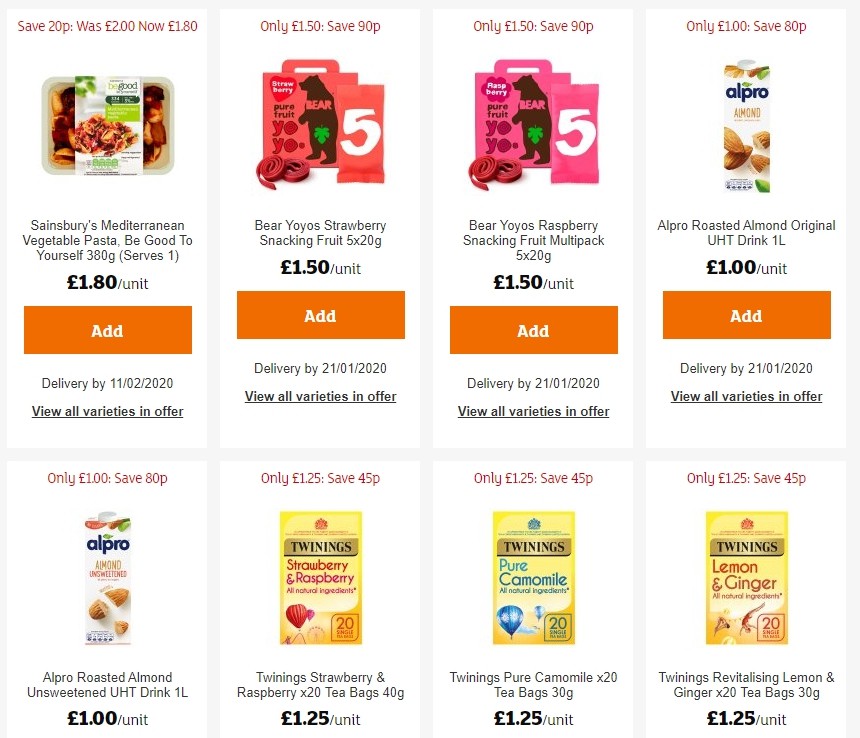 Sainsbury's Offers from 3 January