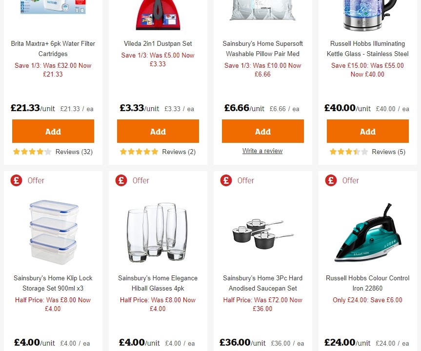 Sainsbury's Offers from 3 January