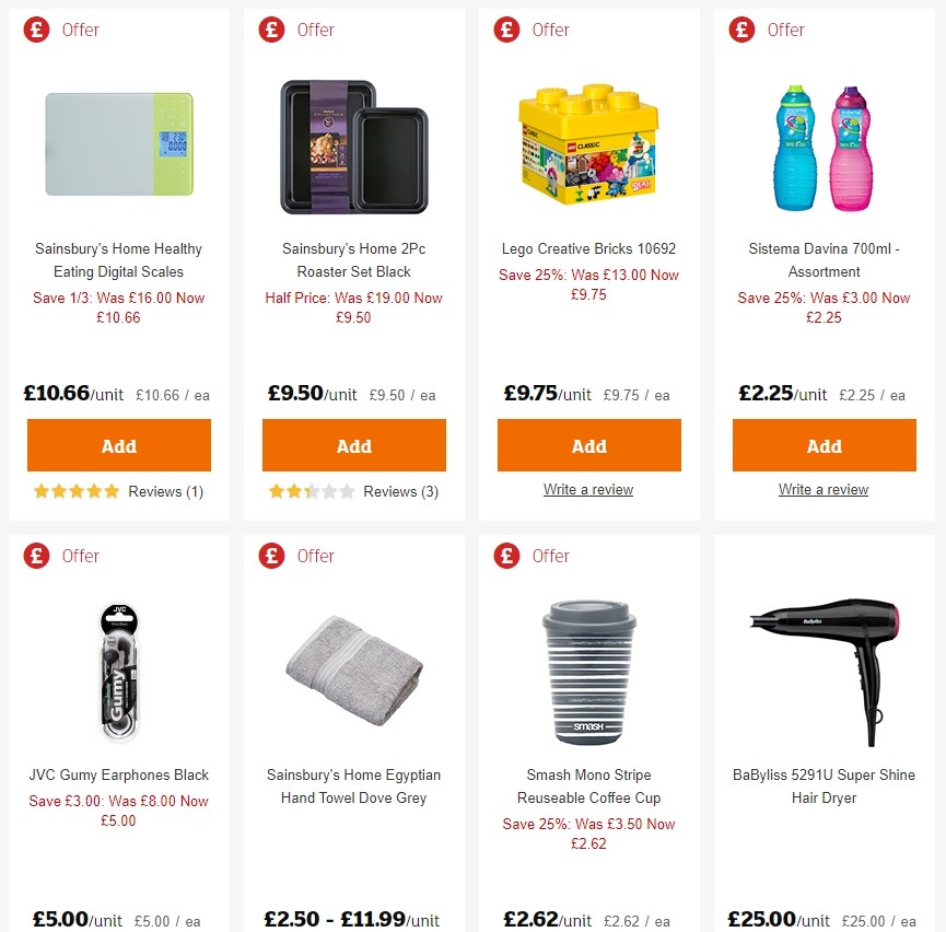 Sainsbury's Offers from 3 January