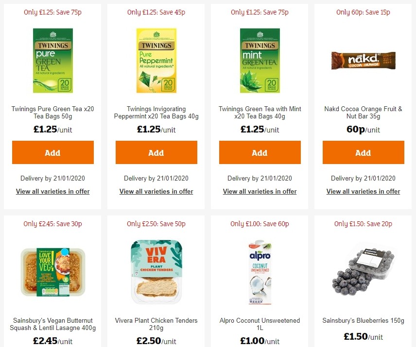 Sainsbury's Offers from 3 January