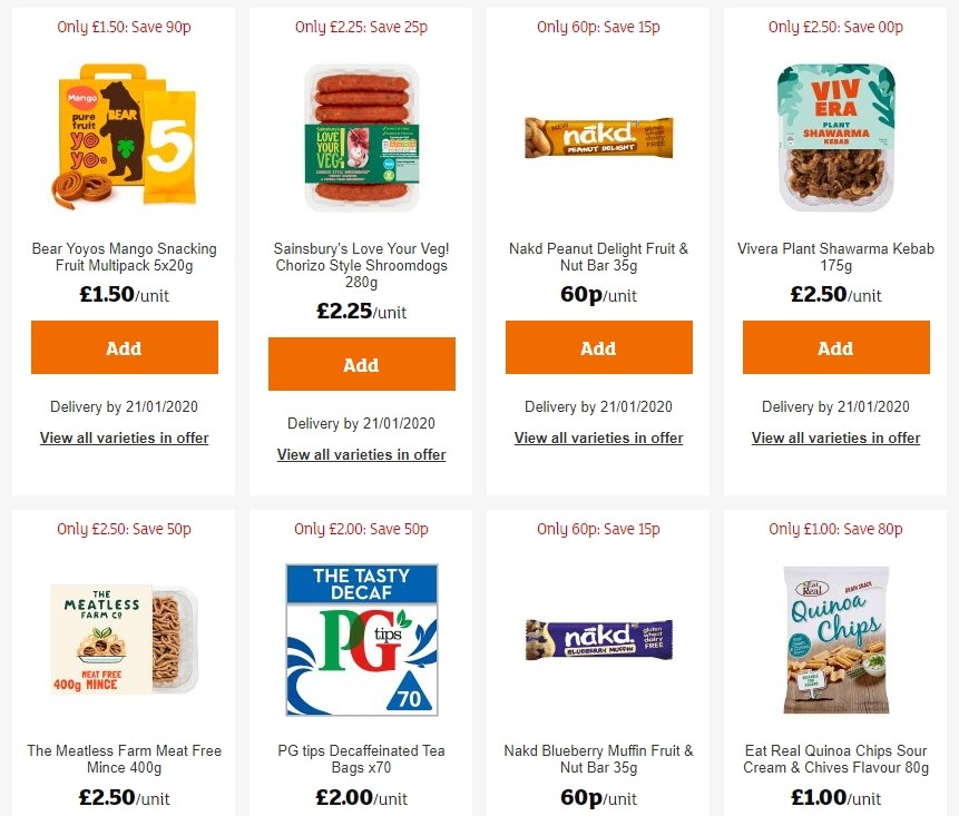 Sainsbury's Offers from 3 January