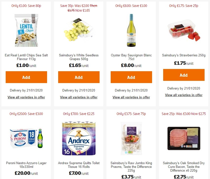 Sainsbury's Offers from 3 January