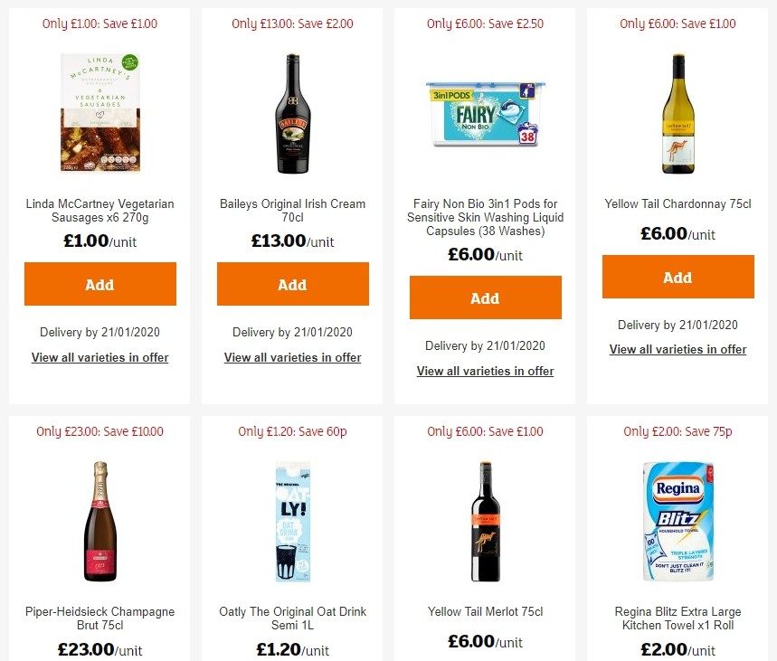 Sainsbury's Offers from 3 January