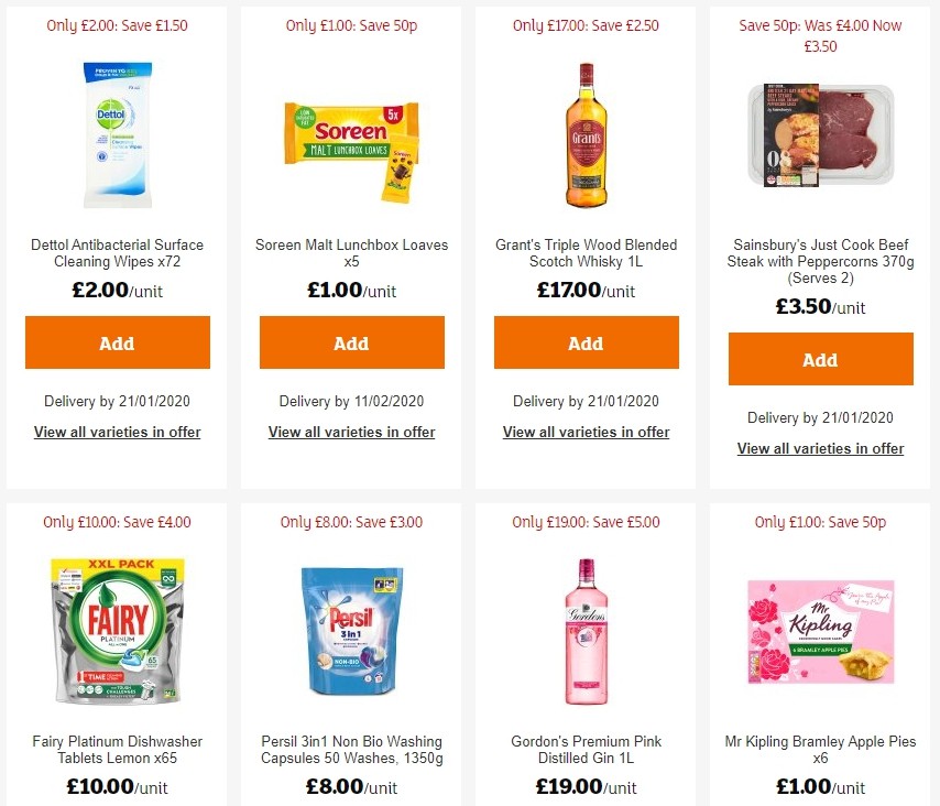 Sainsbury's Offers from 10 January