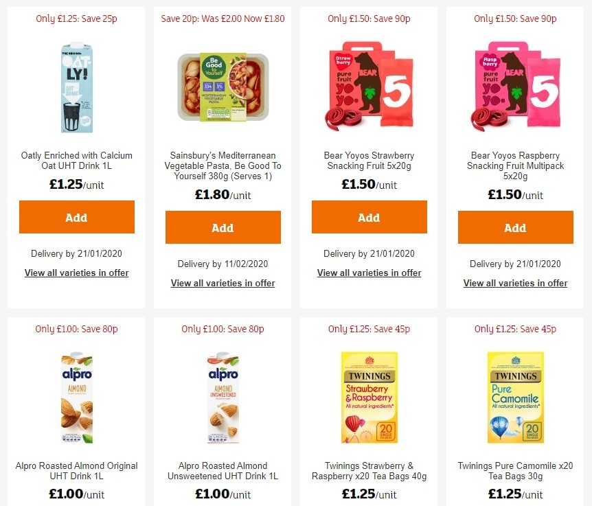 Sainsbury's Offers from 10 January