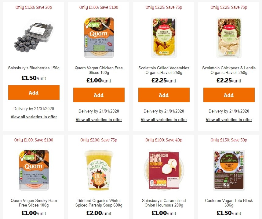 Sainsbury's Offers from 10 January