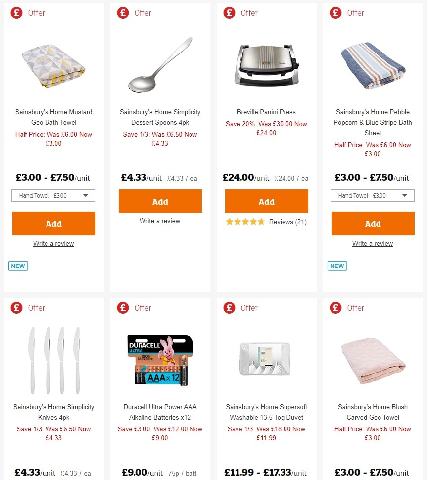 Sainsbury's Offers from 17 January