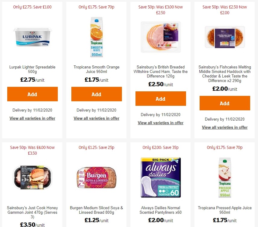 Sainsbury's Offers from 24 January