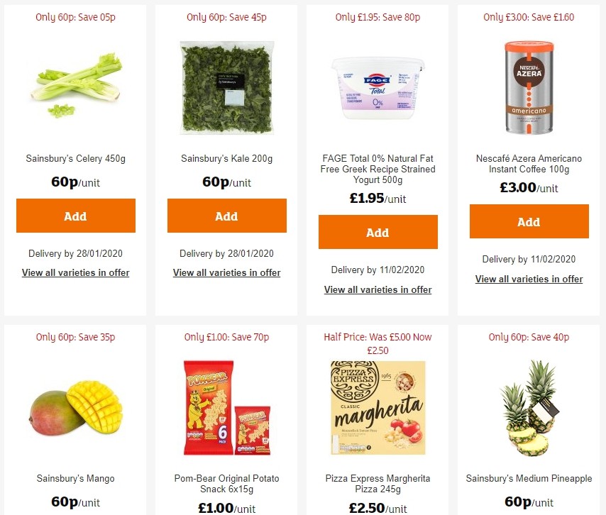 Sainsbury's Offers from 24 January