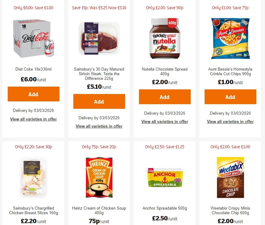 Sainsbury's Offers from 14 February