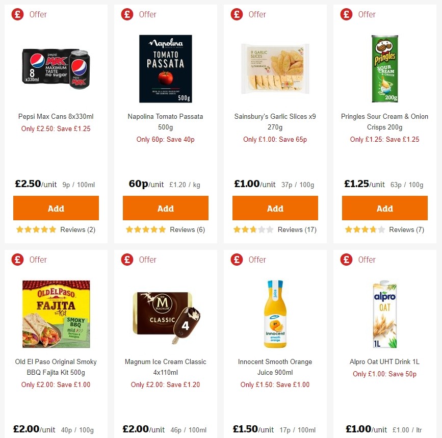 Sainsbury's Offers from 21 February