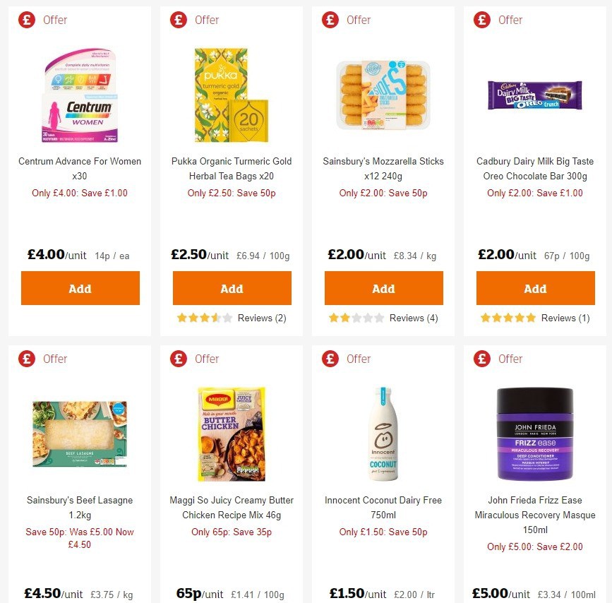 Sainsbury's Offers from 6 March