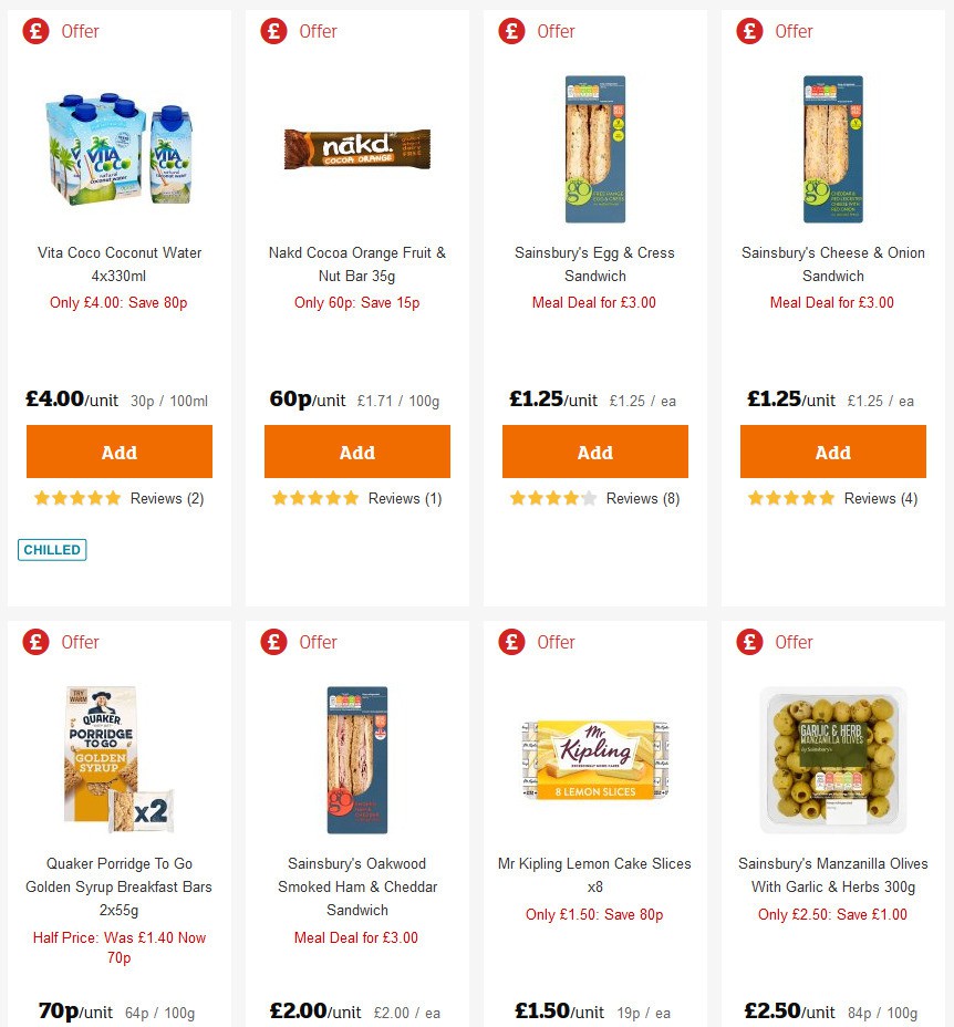 Sainsbury's Offers from 13 March