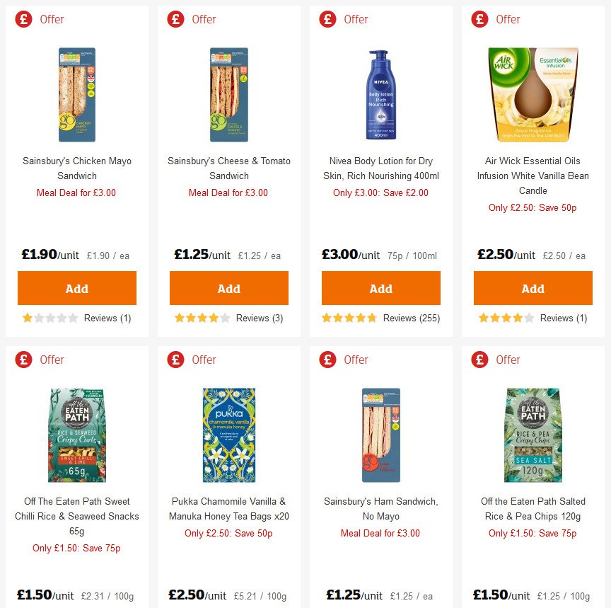 Sainsbury's Offers from 13 March