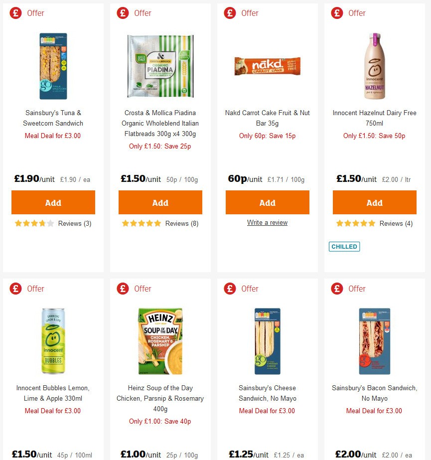 Sainsbury's Offers from 13 March