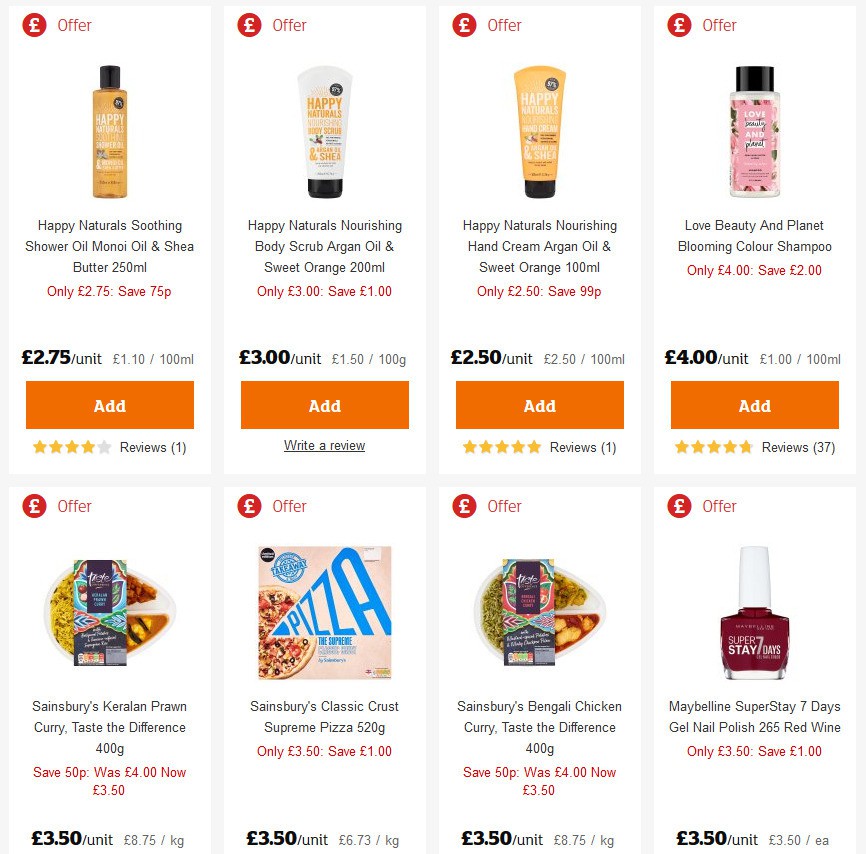 Sainsbury's Offers from 13 March