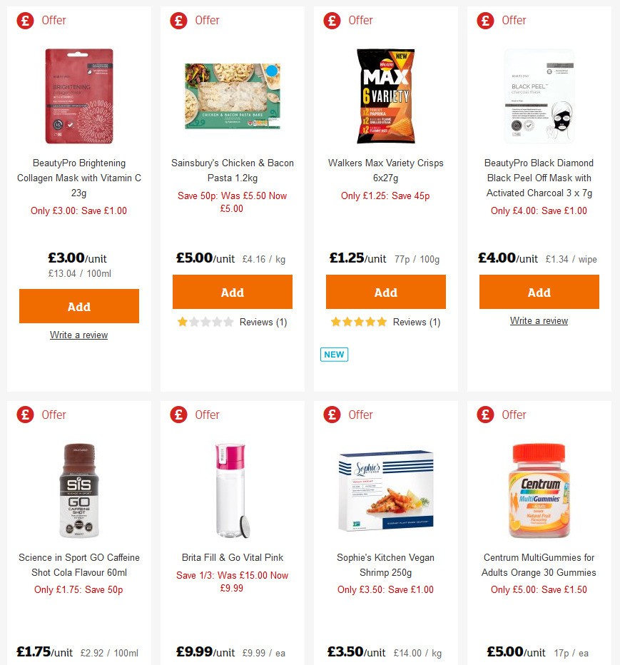 Sainsbury's Offers from 13 March