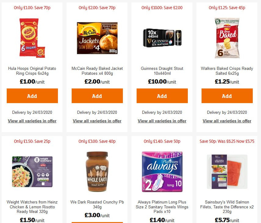 Sainsbury's Offers from 13 March