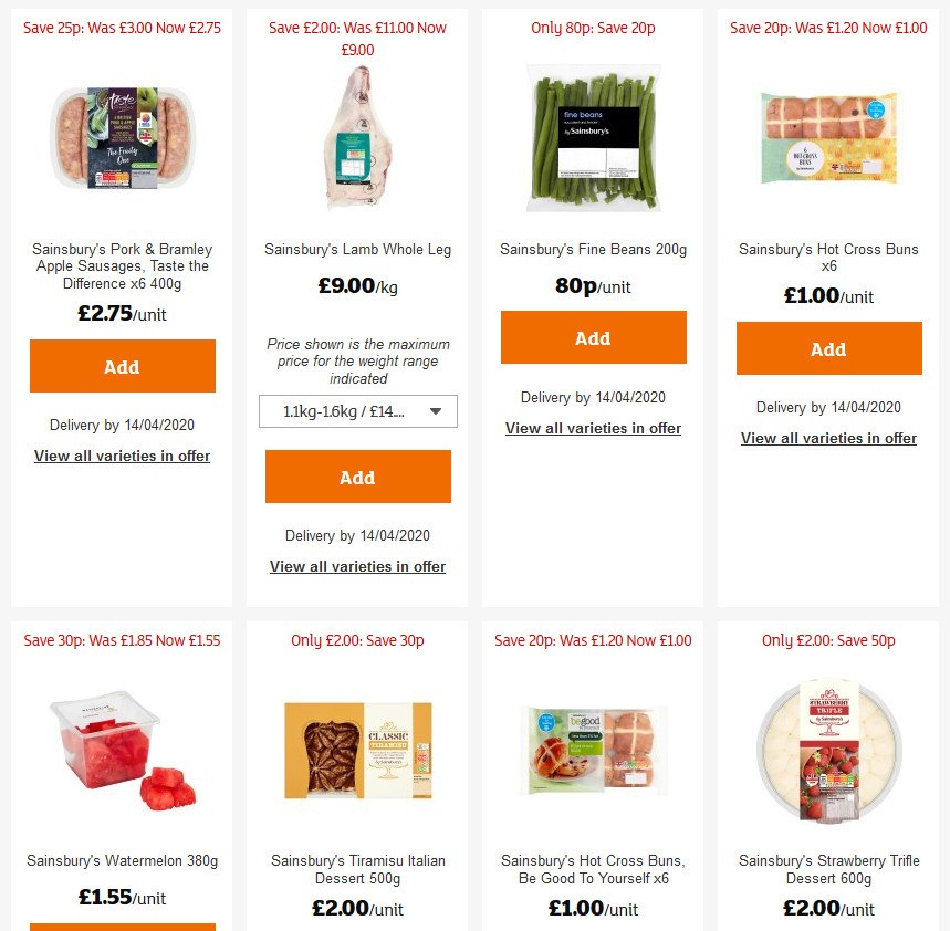 Sainsbury's Offers from 3 April