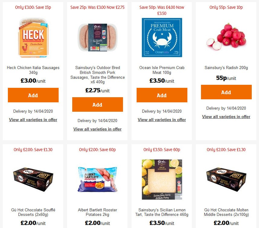 Sainsbury's Offers from 3 April