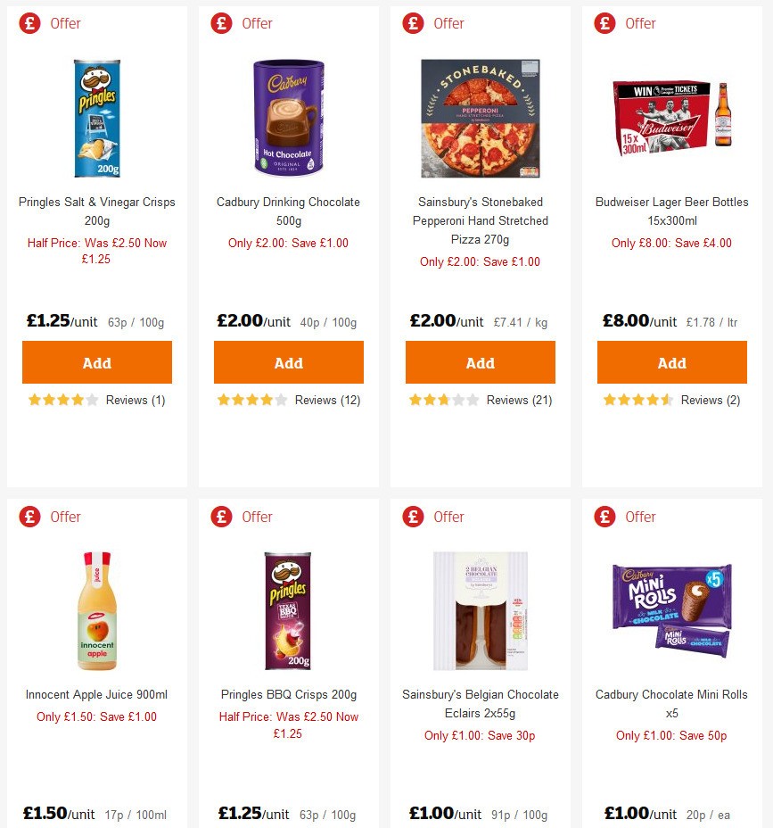 Sainsbury's Offers from 10 April