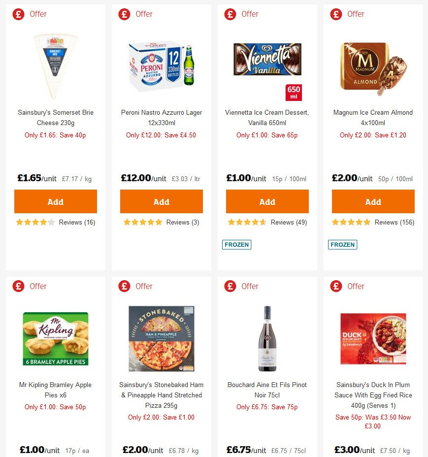 Sainsbury's Offers from 10 April