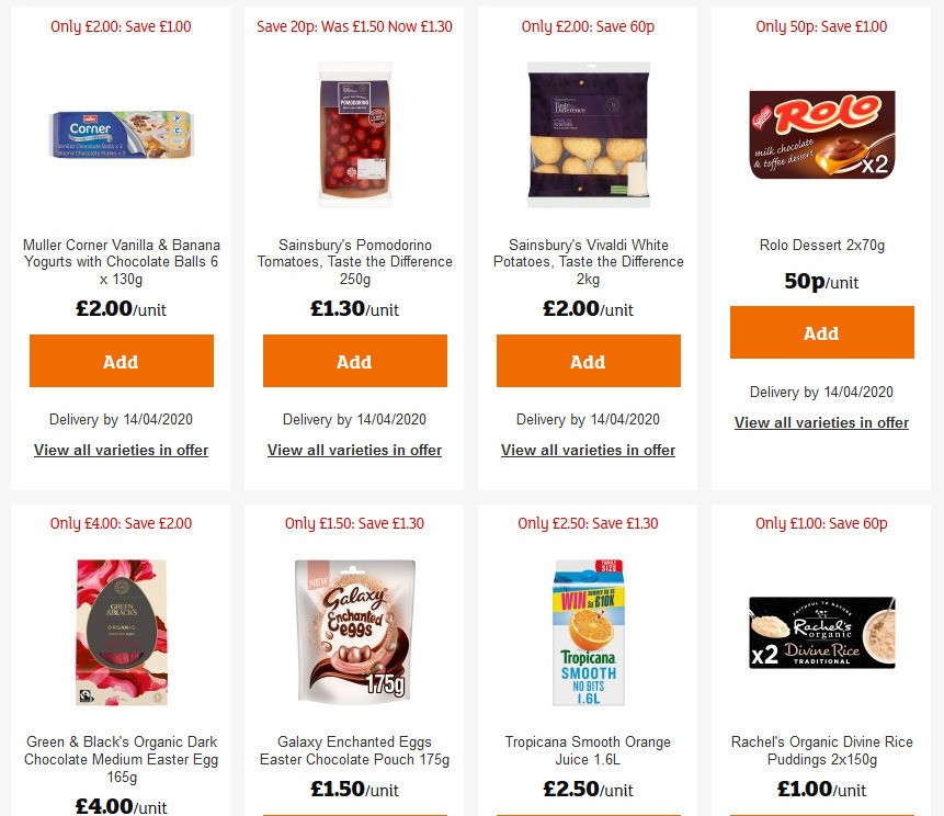 Sainsbury's Offers from 10 April