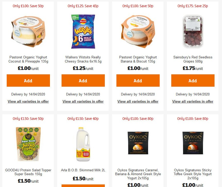 Sainsbury's Offers from 10 April