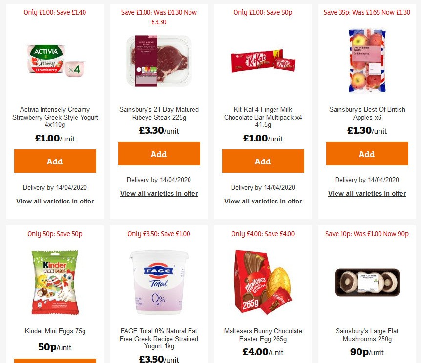 Sainsbury's Offers from 10 April