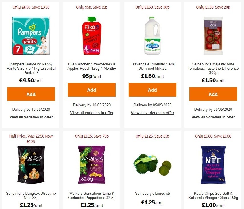 Sainsbury's Offers from 1 May