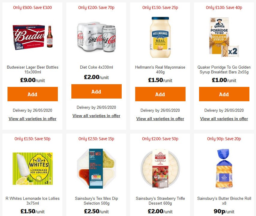 Sainsbury's Offers from 8 May