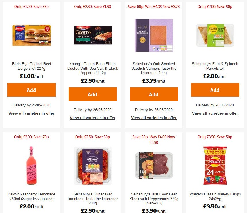 Sainsbury's Offers from 8 May