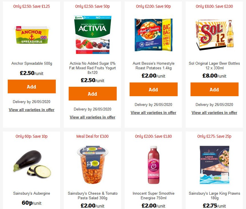 Sainsbury's Offers from 8 May