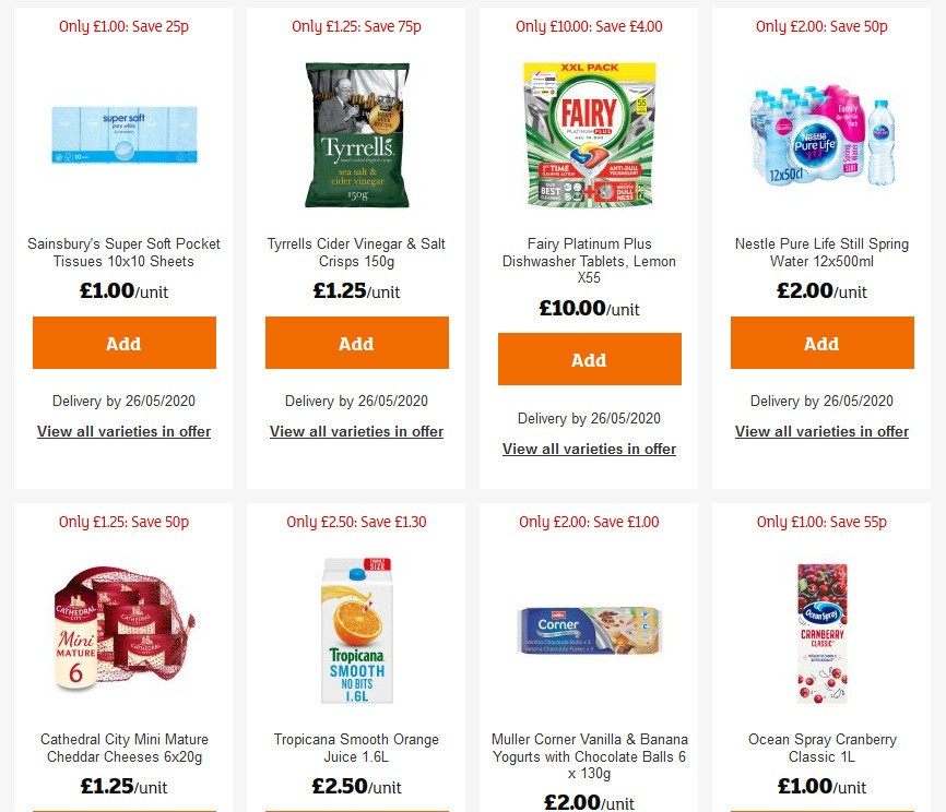 Sainsbury's Offers from 8 May