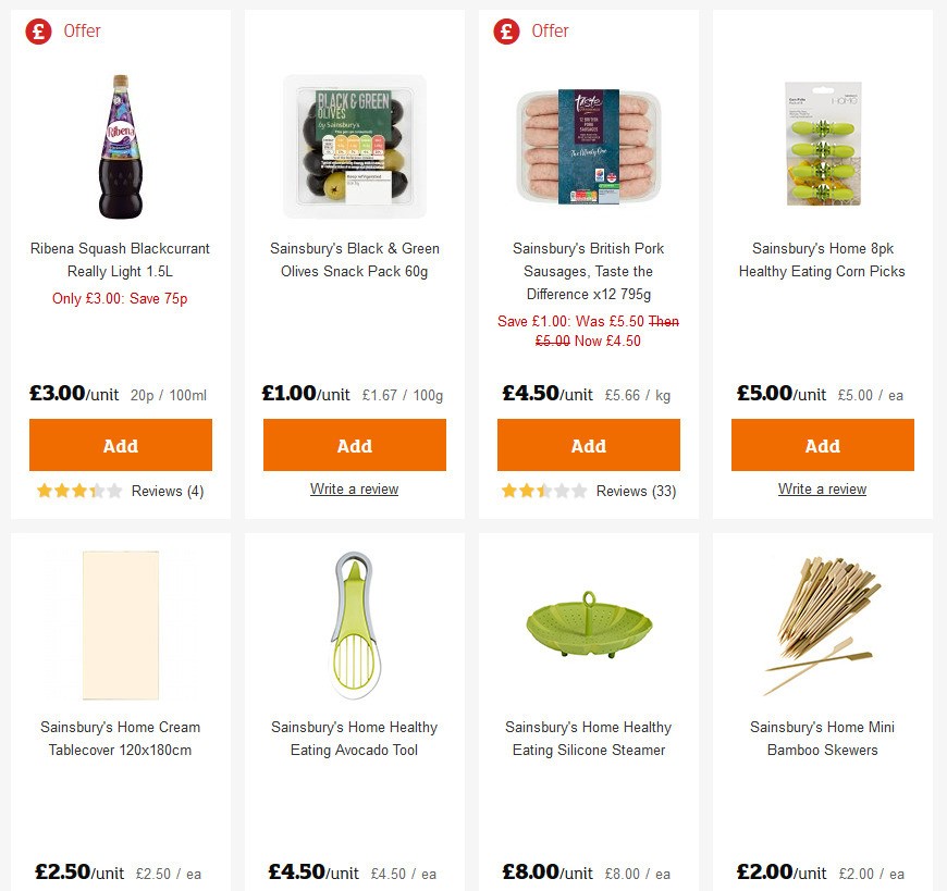 Sainsbury's Offers from 22 May
