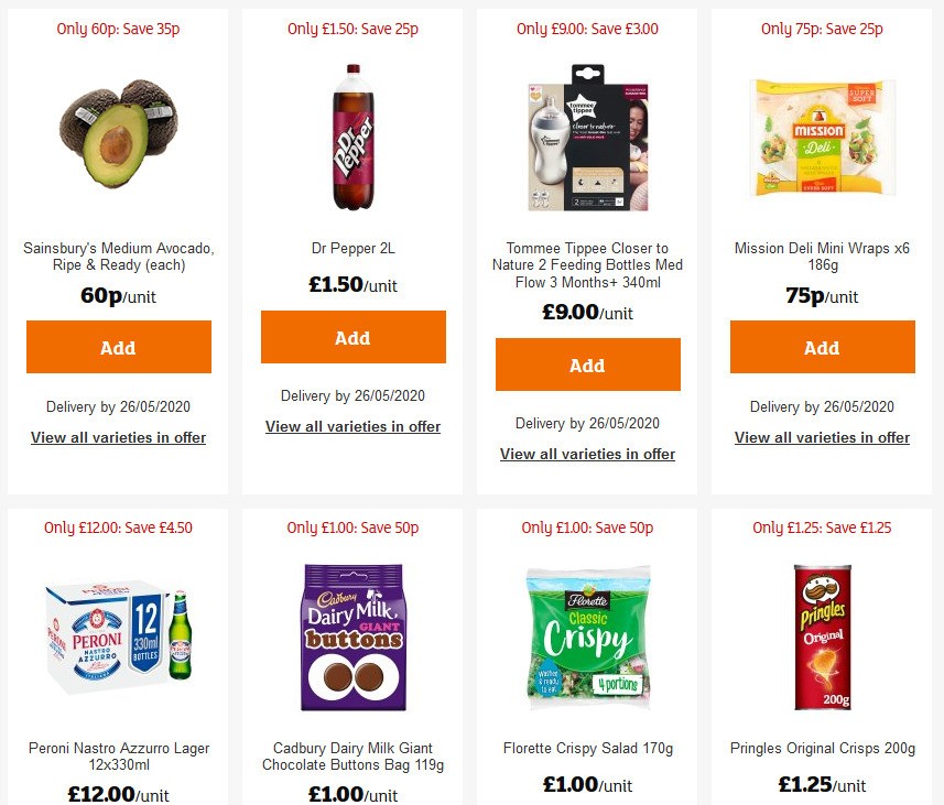 Sainsbury's Offers from 22 May