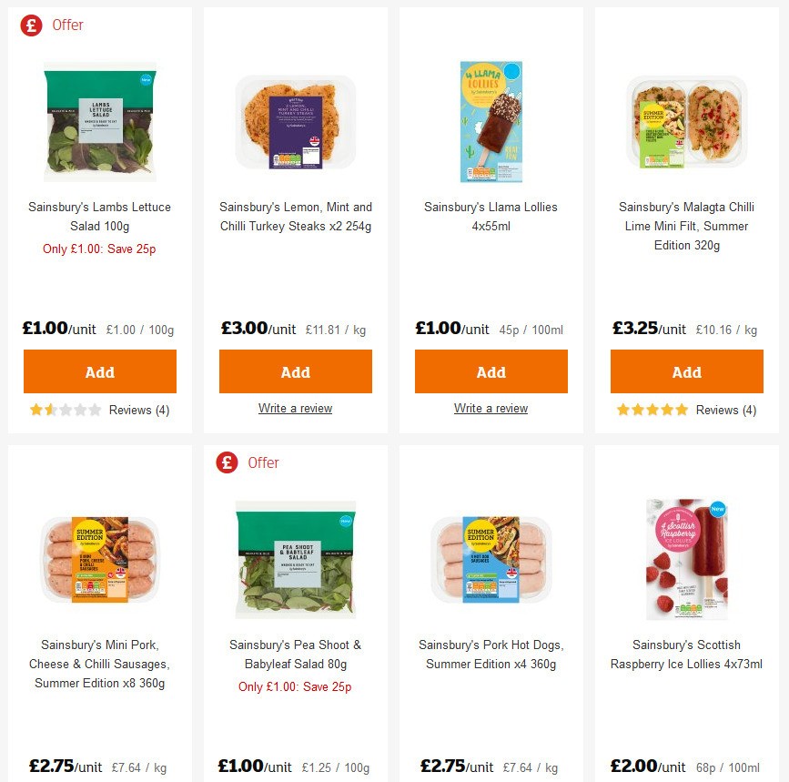 Sainsbury's Offers from 22 May
