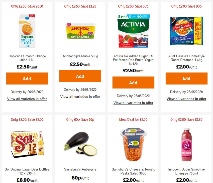 Sainsbury's Offers from 22 May
