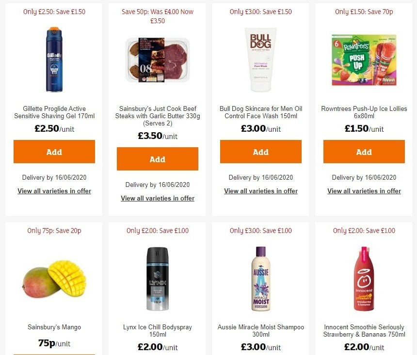 Sainsbury's Offers from 12 June